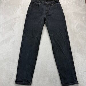 Vintage Levi's 550Jeans Womens 12 M Long Relaxed Fit Tapered Leg Black Y2K Denim